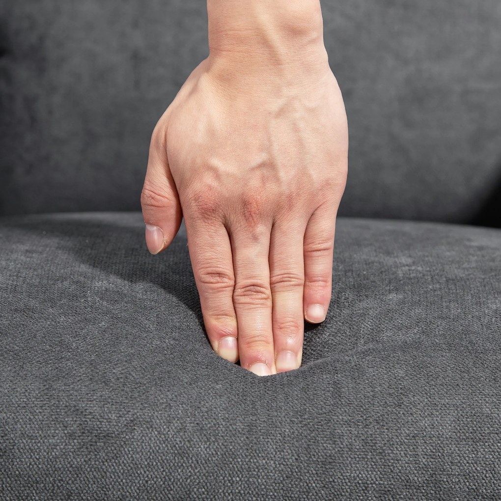 HOMCOM Πολυθρόνα Relax, Βοήθημα Ανύψωσης, Λειτουργία Ανάκλισης, έως 200kg, 72,5x94x109cm, Σκούρο Γκρι