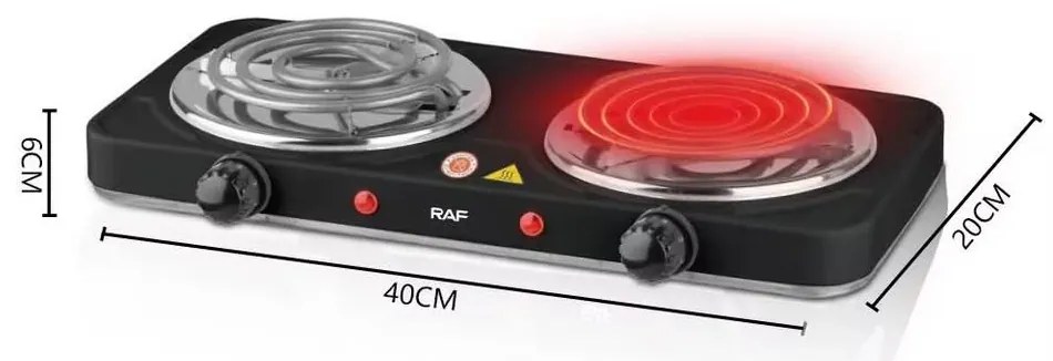 RAF Ηλεκτρική Εστία 2000W R.8020BB - Electric Stove