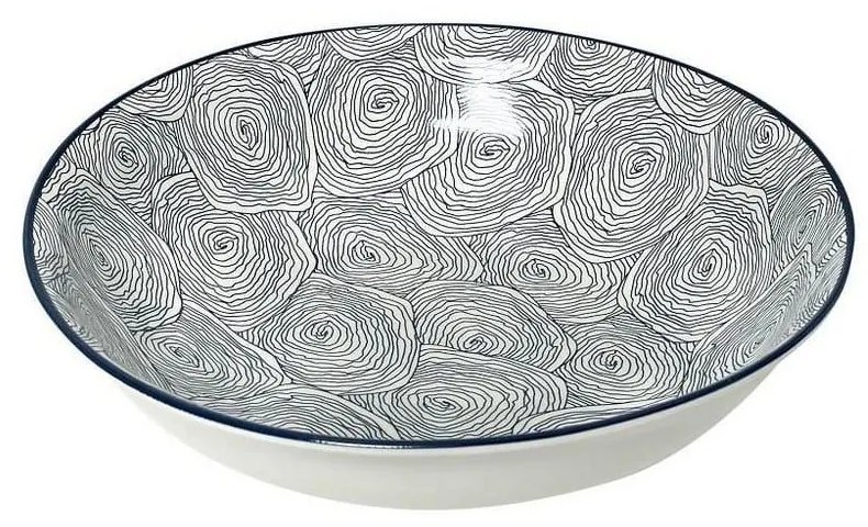 Σαλατιέρα Πορσελάνινη Yar106K4 Φ28cm White-Blue Espiel Medium Porcelain