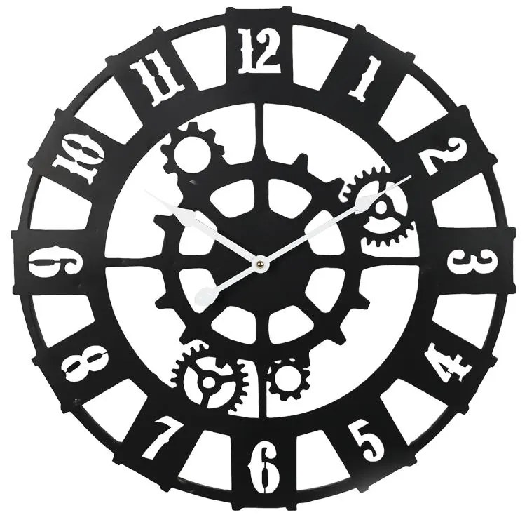 Wall clock Idanst Inart metal in black shade 47x2x47cm 47x2x47 εκ.