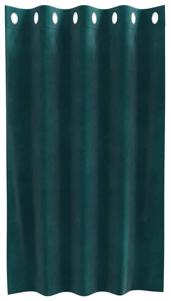 vidaXL Κουρτίνες 2 pcs Σκούρο πράσινο 140 x 140 cm Βελούδο