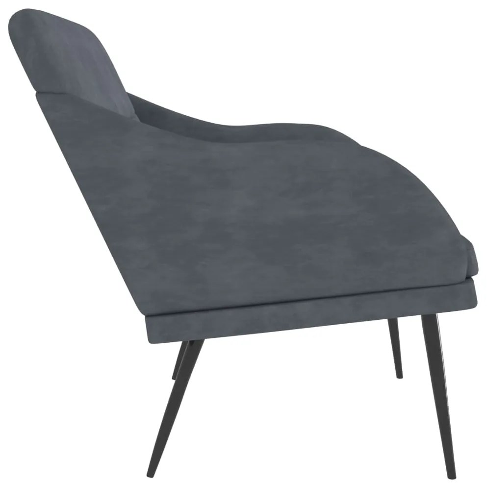 vidaXL Πάγκος Σκούρο Γκρι 110x76x80 εκ. Βελούδινος