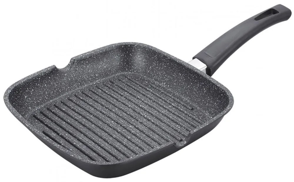 Τηγάνι Grill Με Επίστρωση Μαρμάρου RL-AG24M 24cm Anthracite Royalty Line Αλουμίνιο