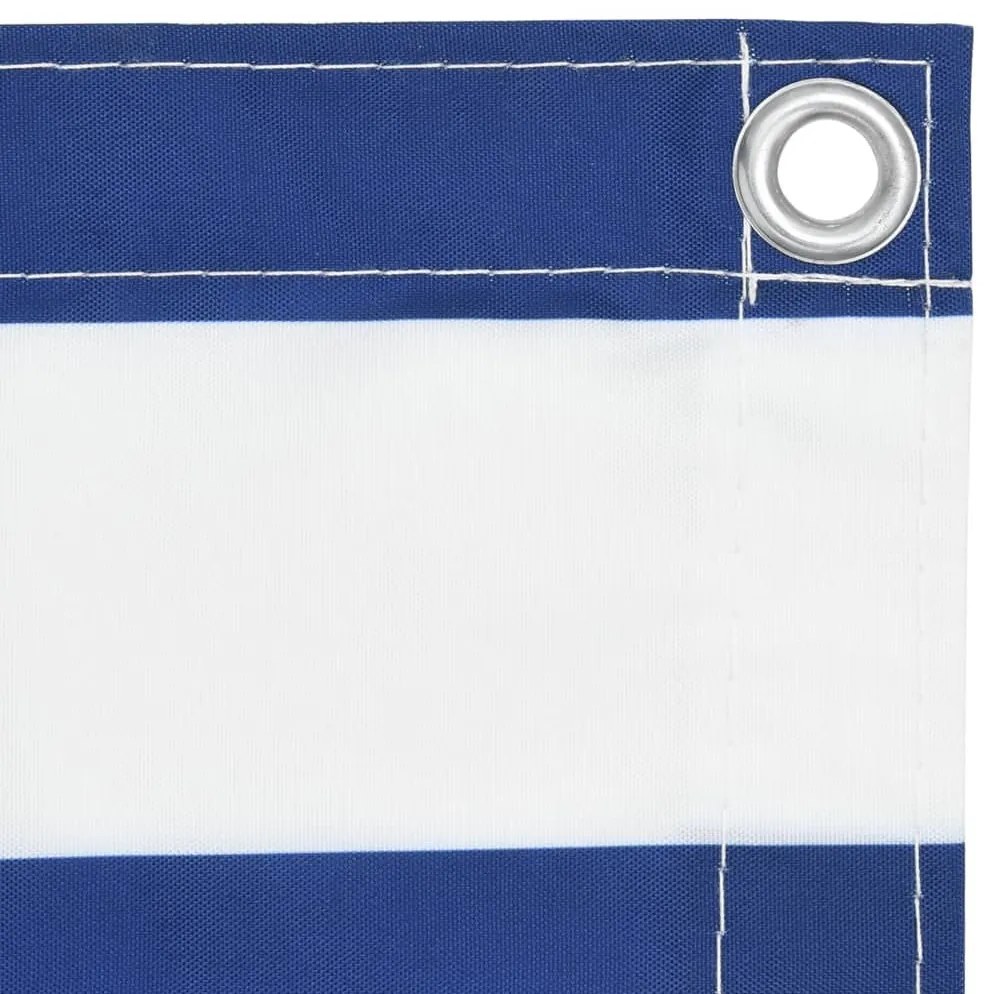 Διαχωριστικό Βεράντας Λευκό/Μπλε 90 x 400 εκ. Ύφασμα Oxford - Πολύχρωμο