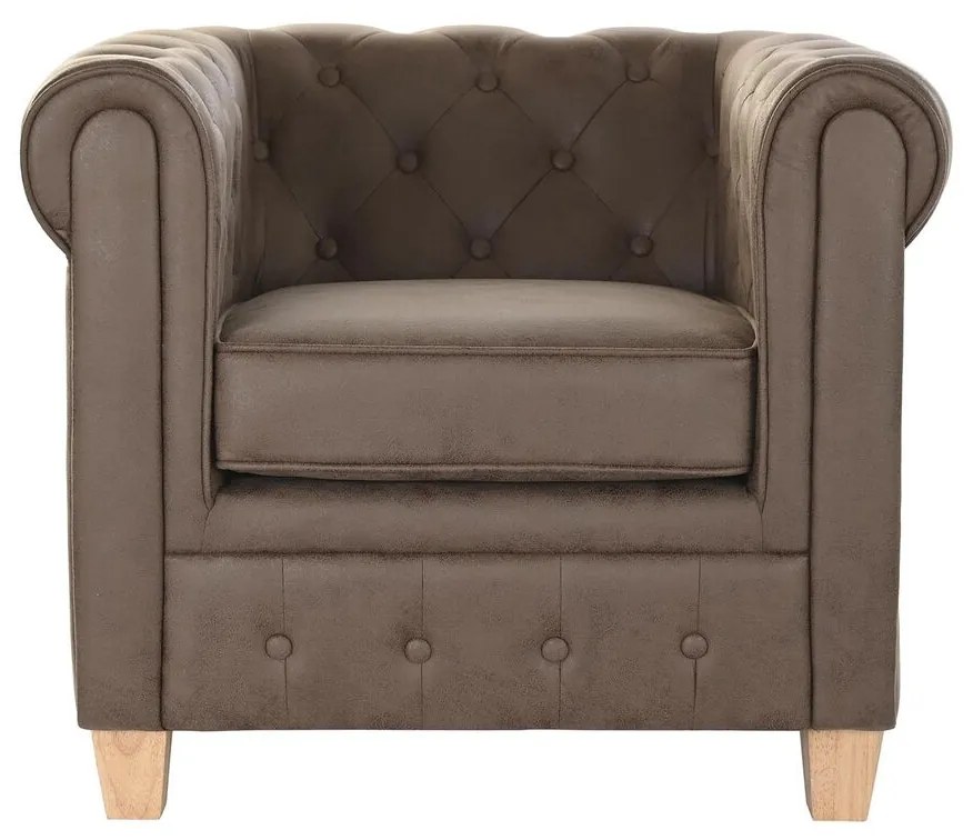 Πολυθρόνα DKD Home Decor 80 x 80 x 70 cm Ξύλο Σκούρο καφέ