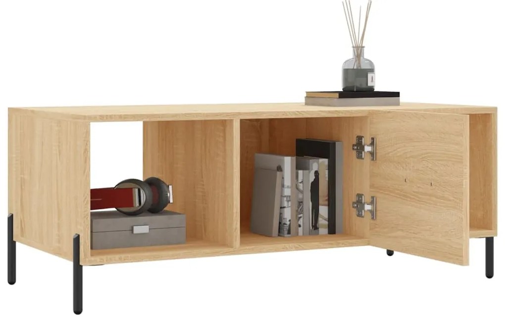 vidaXL Τραπεζάκι Σαλονιού Sonoma Δρυς 102x50x40 εκ. από Επεξεργ. Ξύλο