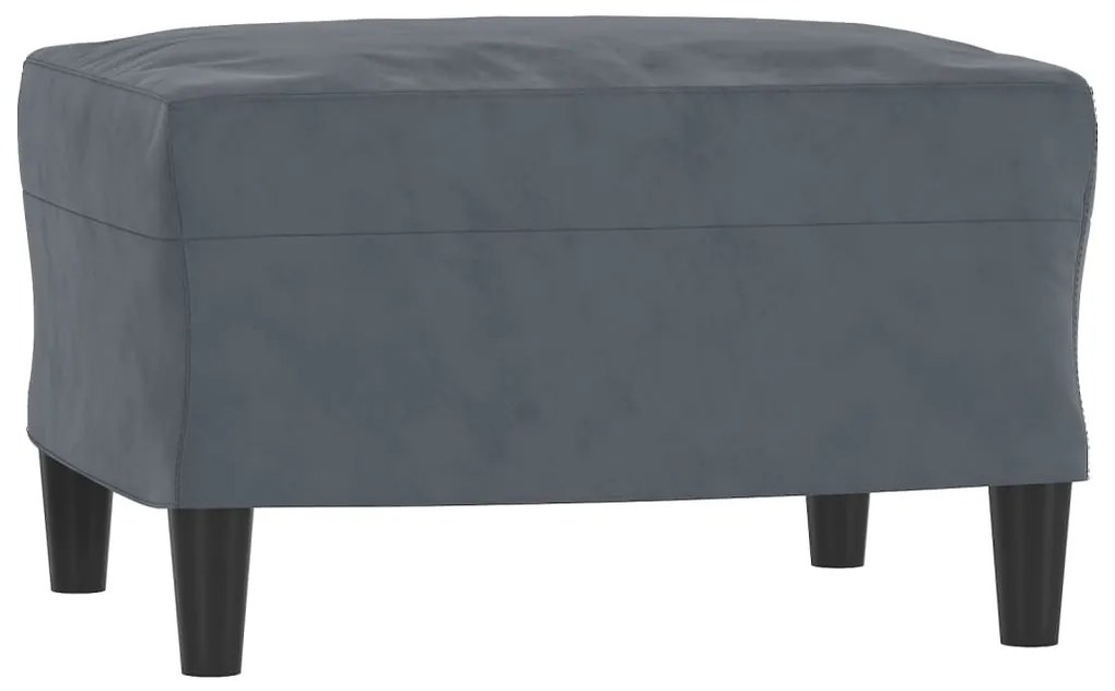 vidaXL Υποπόδιο Σκούρο Γκρι 60 x 50 x 41 εκ. Βελούδινο