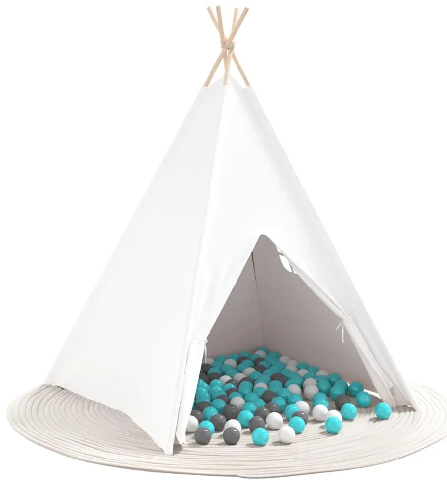 vidaXL Σκηνίτσα Teepee Λευκό 120 x 120 x 150 cm