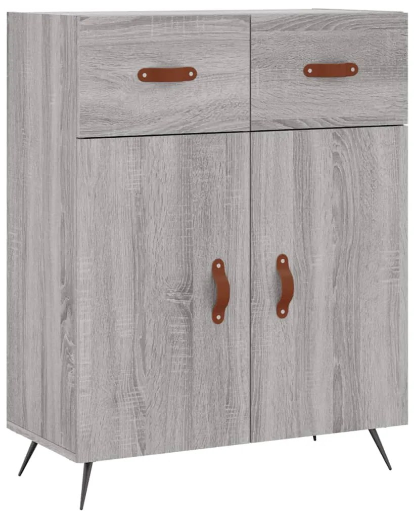 vidaXL Ντουλάπι Γκρι Sonoma 69,5 x 34 x 180 εκ. Επεξεργασμένο Ξύλο
