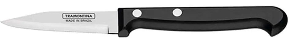 Μαχαίρι Ξεφλουδίσματος Ultracorte 020.23850.103 7,6cm Inox-Black Tramontina Stainless Steel
