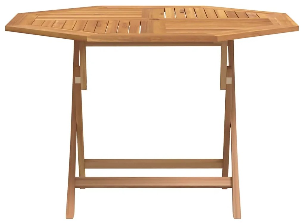 vidaXL Τραπέζι Κήπου Πτυσσόμενο 110 x 110 x 75 εκ. Μασίφ Ξύλο Teak
