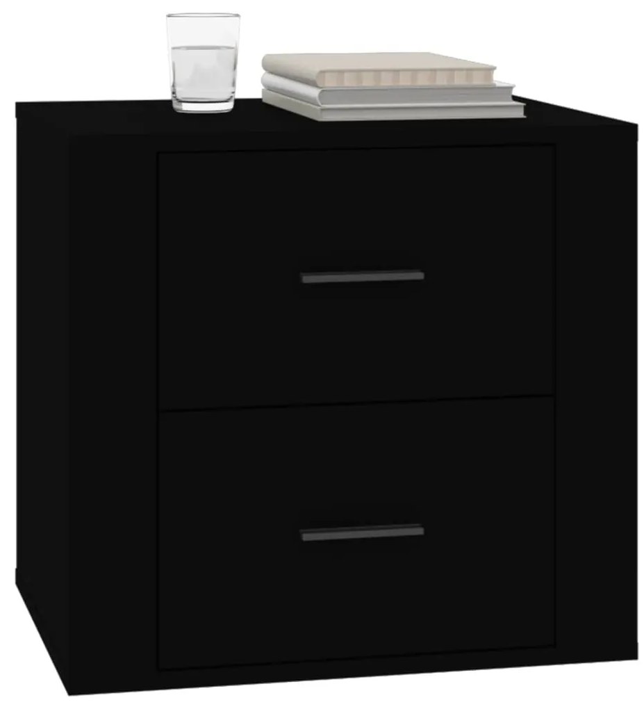 vidaXL Κομοδίνο Μαύρο 50 x 39 x 47 εκ.