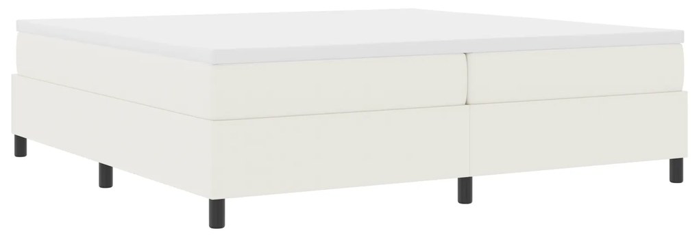 vidaXL Κρεβάτι με ελατήρια Κρεμ 200 x 200 cm Βελούδο