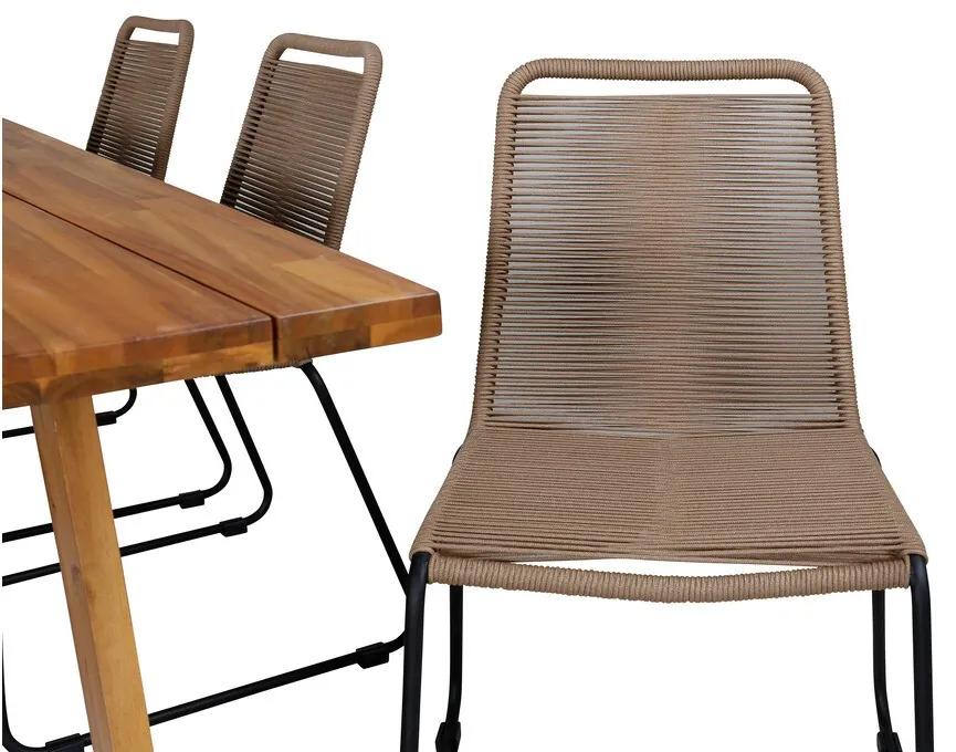 Σετ Τραπέζι και καρέκλες Dallas 3139, Ξύλο, Ξύλο, Σχοινί, Ξύλο: Μπαμπού, Ακακία | Epipla1.gr