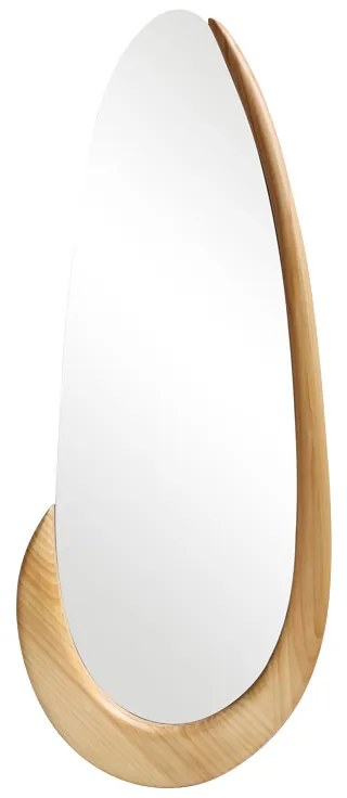 Καθρέπτης οβάλ Marly pakoworld mdf σε φυσική απόχρωση 50.5x4x127εκ
