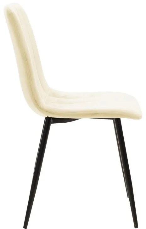 Σετ Τραπεζαρίας Julita-Noor 5 τεμ. MDF Μαύρο - Μπεζ Ύφασμα Φ80x73εκ. 80x80x73 εκ.