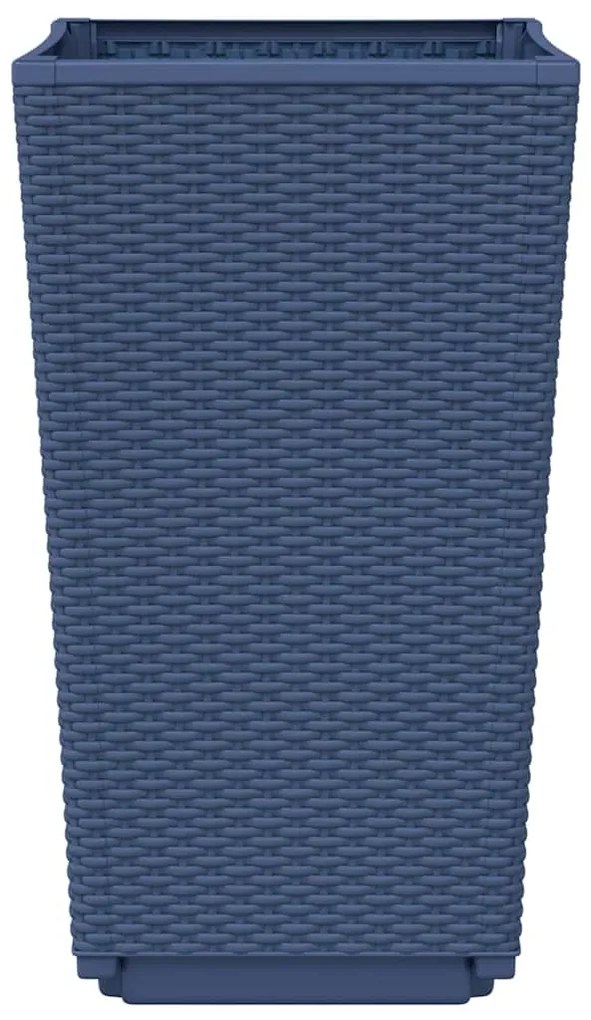 vidaXL Ζαρντινιέρες Κήπου 2 τεμ. Μπλε Γκρι 32,5x32,5x57 εκ. Πολυπροπυλένιο