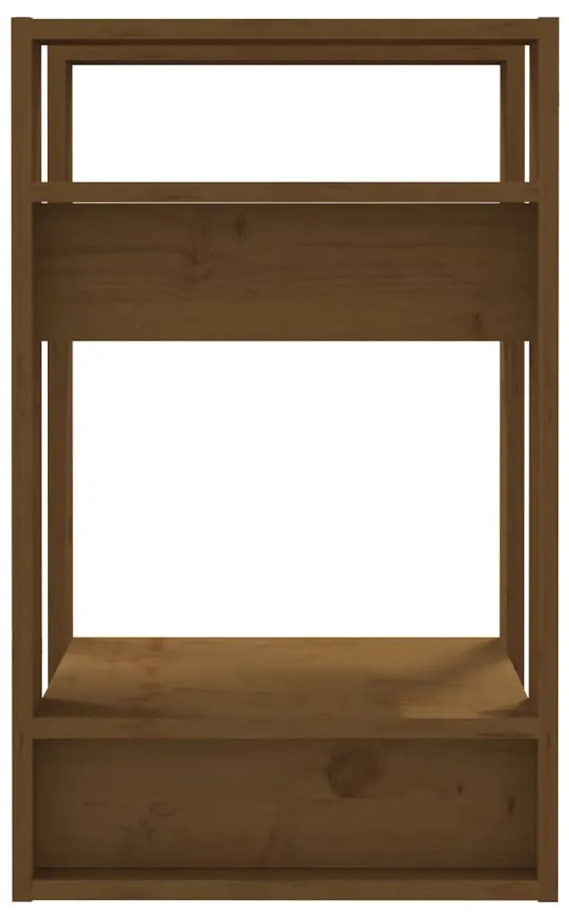 vidaXL Βιβλιοθήκη/Διαχωριστικό Χώρου Μελί 41x35x57 εκ. Μασίφ Πεύκο