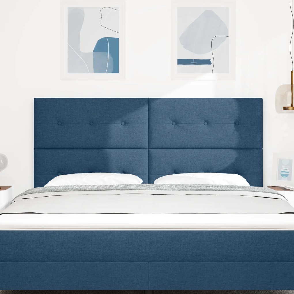 vidaXL Κεφαλάρι με κεφαλάρι Μπλε 180 cm ύφασμα