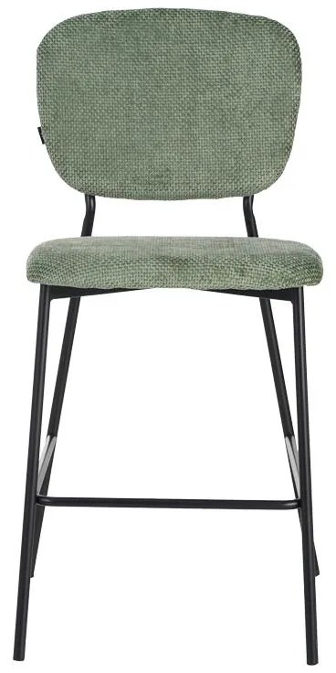 Σκαμπό μπαρ Cathair ύφασμα μπουκλέ λαδί και μαύρα μεταλλικά πόδια 48x54x100 εκ. 2αδα 48x54x100 εκ.