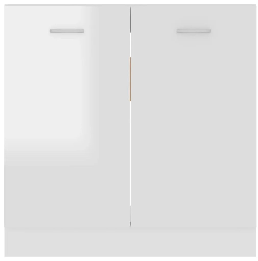 vidaXL Ντουλάπι Νιπτήρα &quot;Lyon&quot; Γυαλιστερό Λευκό 80x46x81,5 εκ. από Τεχνητό Ξύλο