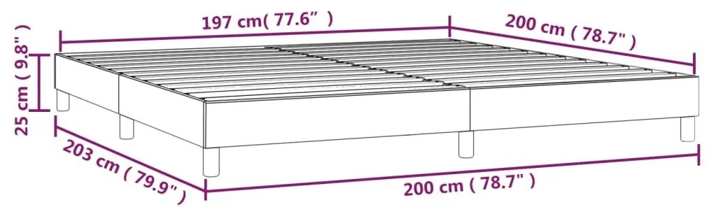 Σκελετός Κρεβατιού Χωρίς Στρώμα Σκ. Γκρι 200x200 εκ.Υφασμάτινο - Γκρι