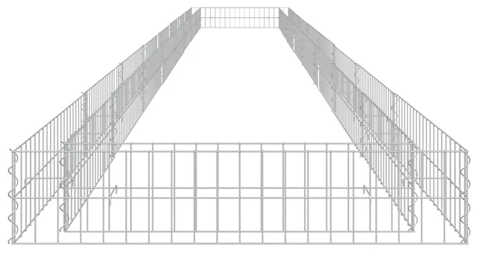 vidaXL Συρματοκιβώτιο-Γλάστρα Υπερυψωμένη 800x100x20 εκ. Γαλβ. Χάλυβας
