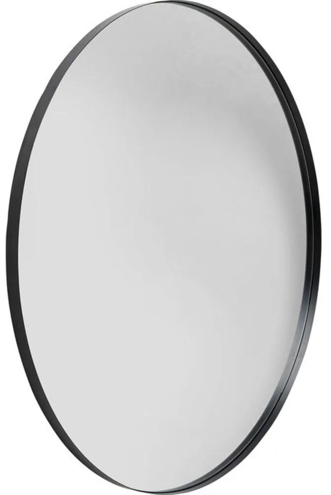 Καθρέφτης Τοίχου Bella Στρόγγυλος Μαύρος 100x100 εκ. 100x100x4εκ - Μαύρο