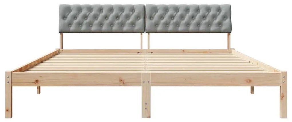 vidaXL Σκελετός Κρεβατιού Καφέ και ανοιχτό γκρι 180 x 200 cm