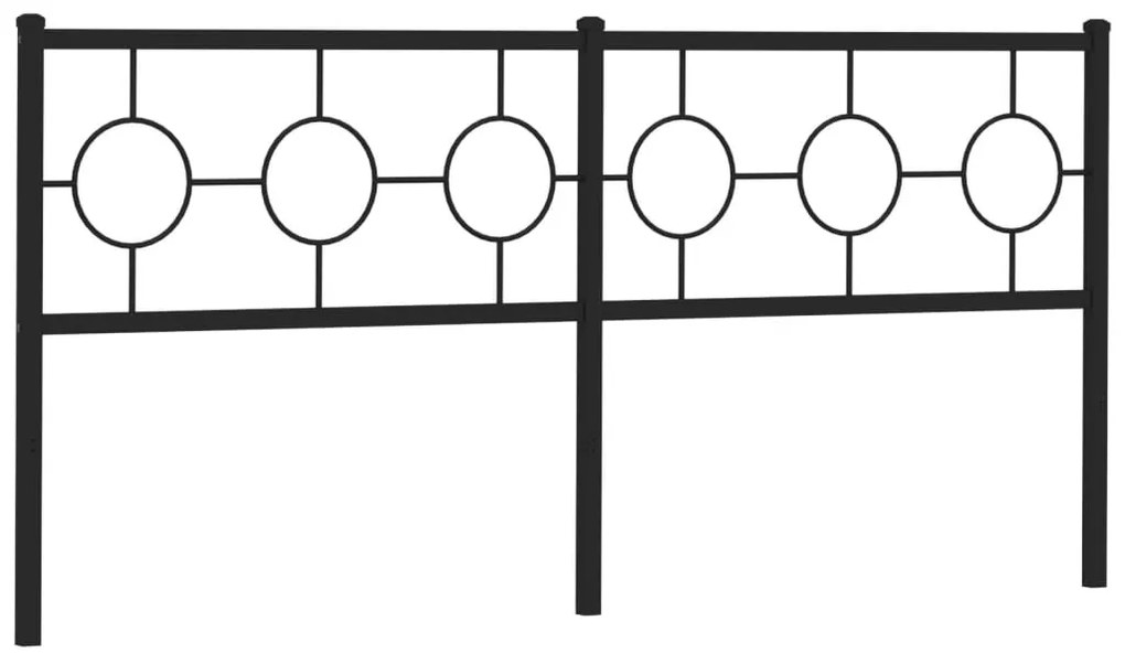 vidaXL Κεφαλάρι Μαύρο 180 εκ. Μεταλλικό