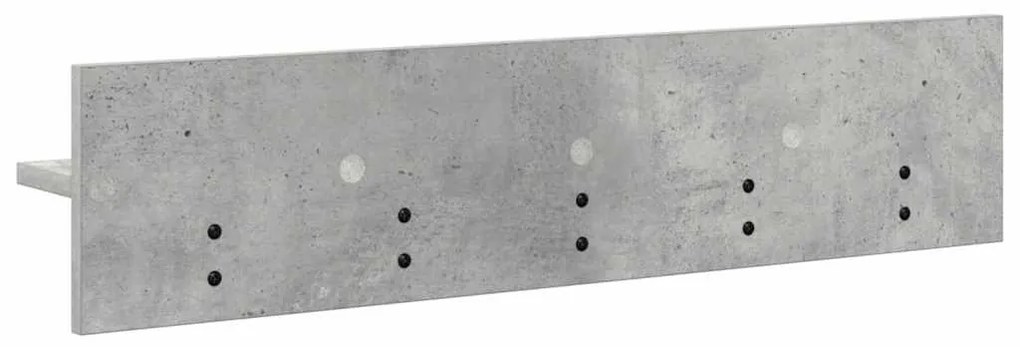 vidaXL Τοίχου Κρεμάστρα με ράφι Γκρι σκυροδέματος 80 x 10.5 x 18 εκ