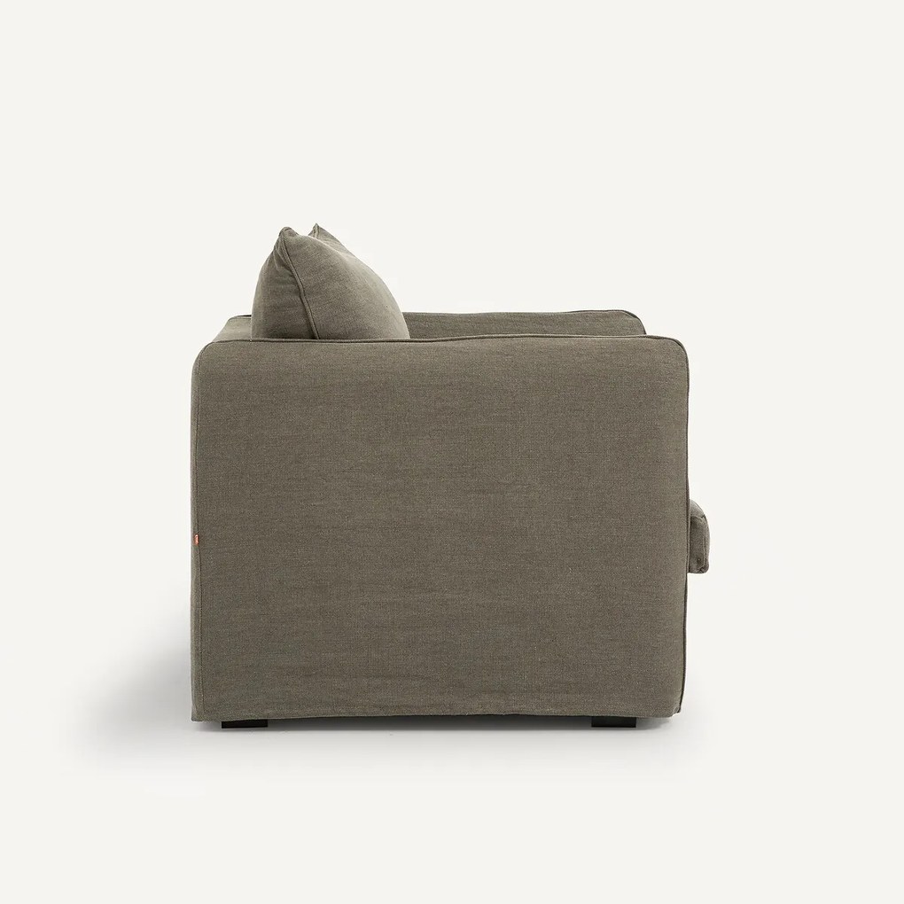 Πολυθρόνα από λινό stonewashed, Neo Chiquito