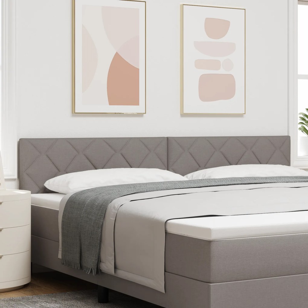 vidaXL Υφασμάτινο Κεφαλάρι Geometric με κεφαλάρι Taupe 200 cm ύφασμα