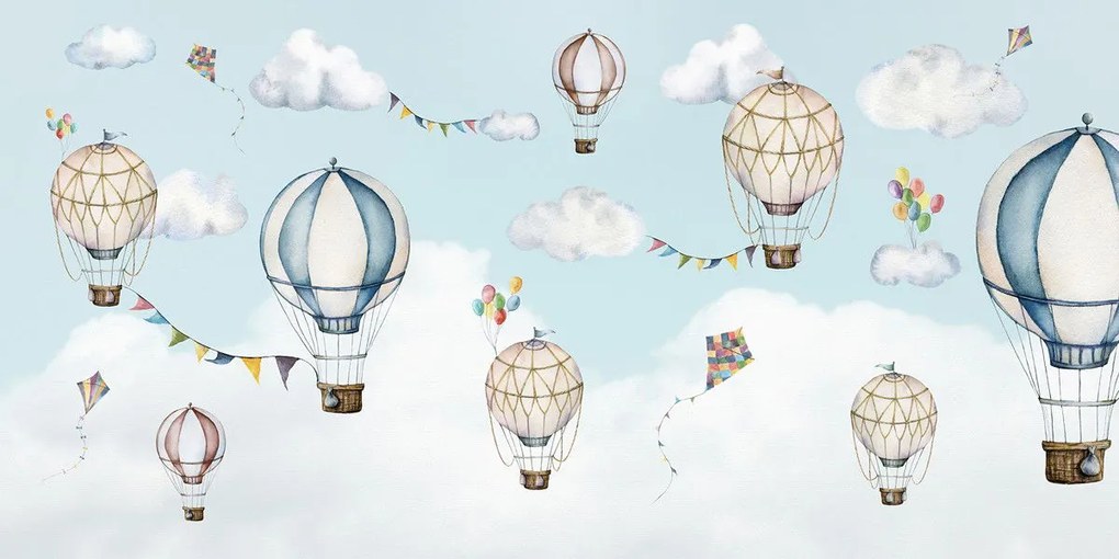 Balloon Bonanza Ταπετσαρια Τοιχου Ανοιχτο Μπλε Επιθυμητη Διασταση