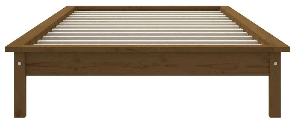 vidaXL Πλαίσιο Κρεβατιού Μελί 75x190 εκ. Ξύλο Πεύκου Small Single