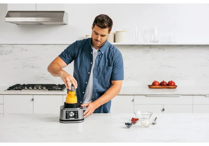 Μπλέντερ 3 σε 1 Ninja Foodi Power Nutri CB350EU, 1200W, 2.1L, 6 προγράμματα, Smart Torque, Auto-iQ, Μαύρο/ανοξείδωτο