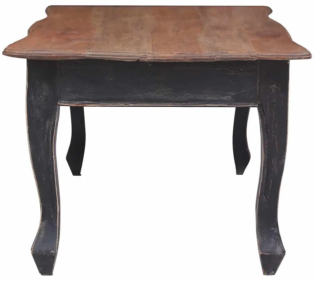 vidaXL Τραπεζάκι Σαλονιού Μαύρο 120 x 60 x 45 εκ. από Μασίφ Μαόνι