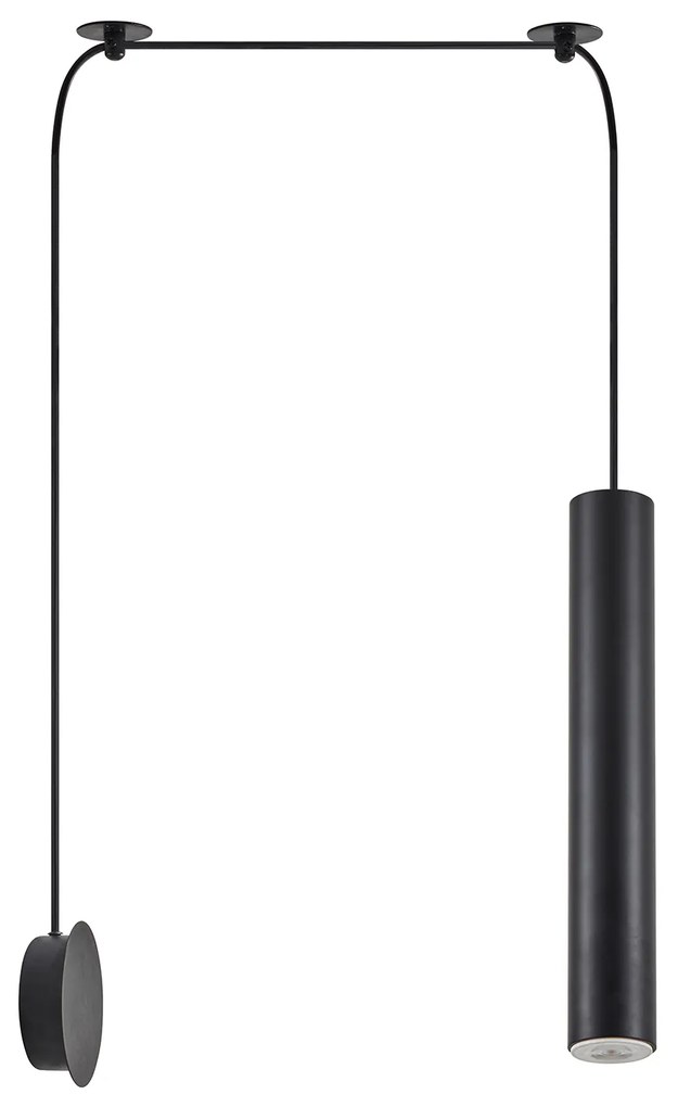 Φωτιστικό Οροφής  SE21-BL-5-BL1W ADEPT TUBE BLACK Black Pendant+ - 51W - 100W - 77-8903