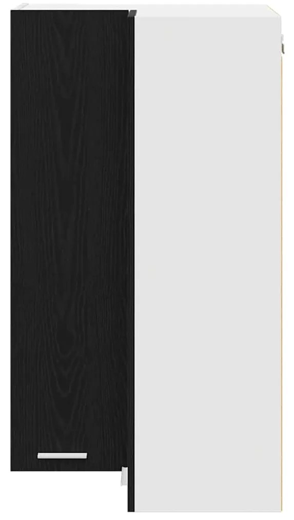 vidaXL Κρεμαστό ντουλάπι Μαύρος Δρυς και Λευκό 57 x 57 x 100 εκ.