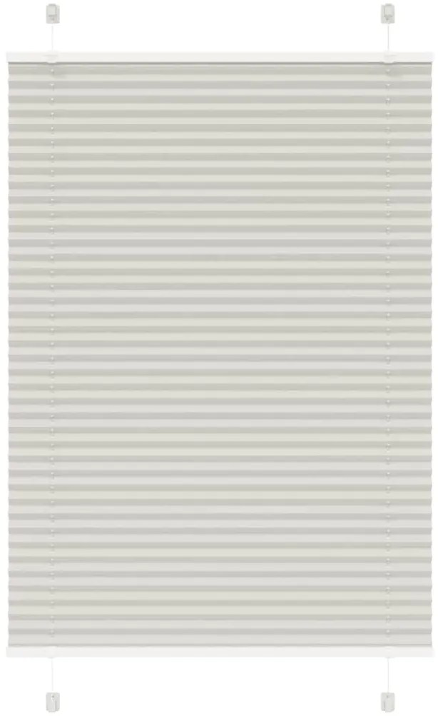 vidaXL Πλισέ περσίδα ανοιχτό γκρι 100x100 cm Πλάτος υφάσματος 99,4 cm