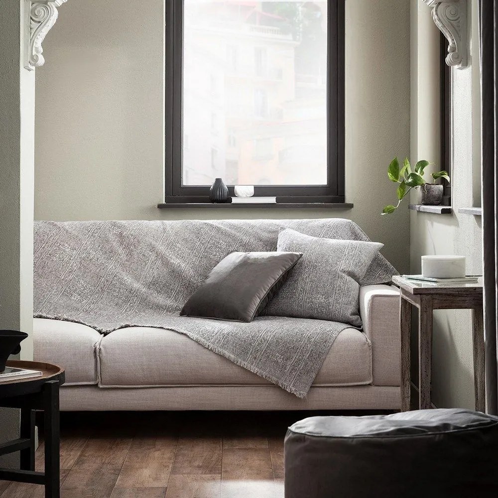 Ριχτάρι 150 15 Silver Grey Gofis Home Πολυθρόνα 180x180cm Cotton-Polyester