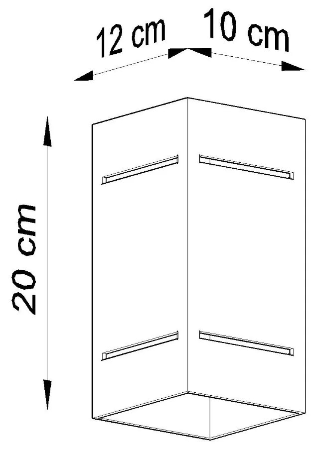 Sollux Φωτιστικό τοίχου Blocco 1,αλουμίνιο,1xG9/40w