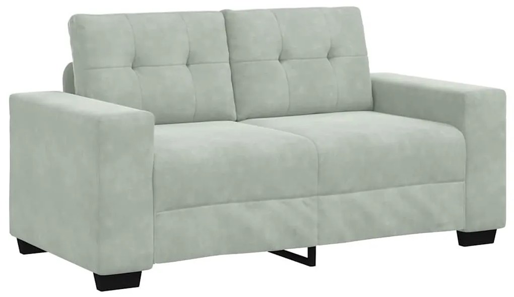 vidaXL Καναπές 3 pcs Ανοιχτό γκρι Ύφασμα μείγματος λινών