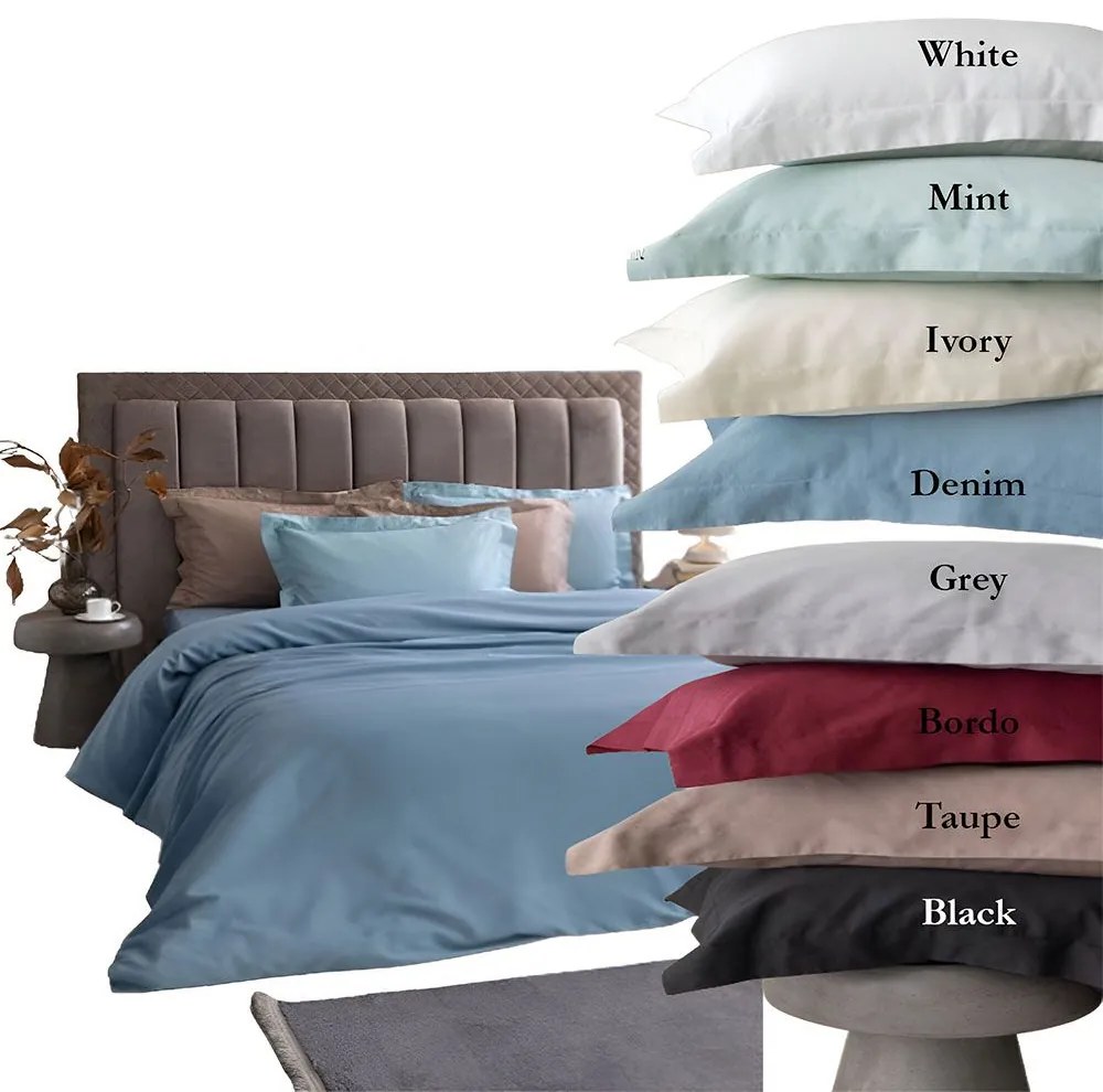 Σεντόνια Posh Sateen (Σετ 4τμχ) Black Palamaiki Υπέρδιπλo 240x270cm 100% Βαμβακοσατέν