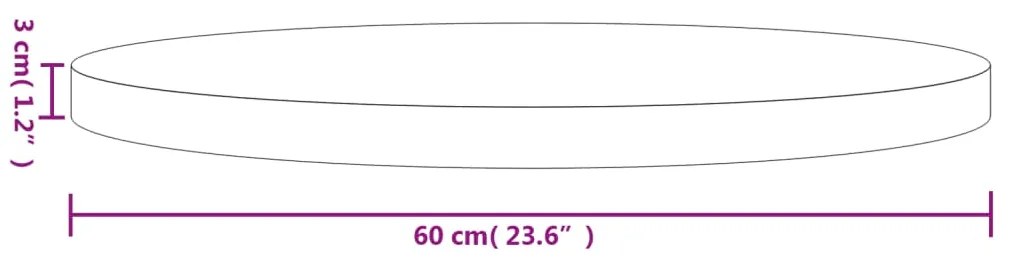 ΕΠΙΦΑΝΕΙΑ ΤΡΑΠΕΖΙΟΥ ΣΤΡΟΓΓΥΛΗ ΜΑΥΡΗ Ø60X3 ΕΚ. ΜΑΣΙΦ ΞΥΛΟ ΠΕΥΚΟΥ 833666