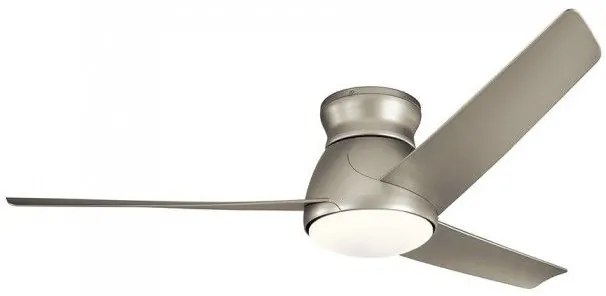 Ανεμιστήρας Οροφής 66,4W Φωτιστικό LED 10W IP44 Τηλεχειριστήριο Eris Elstead Lighting KLF-ERIS-60-BN Νίκελ Ματ