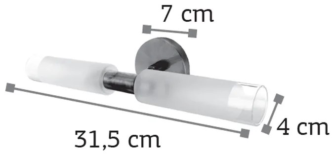InLight Επιτοίχιο φωτιστικό από οξυντέ μέταλλο και αμμοβολή γυαλί (1039-Οξυντέ)