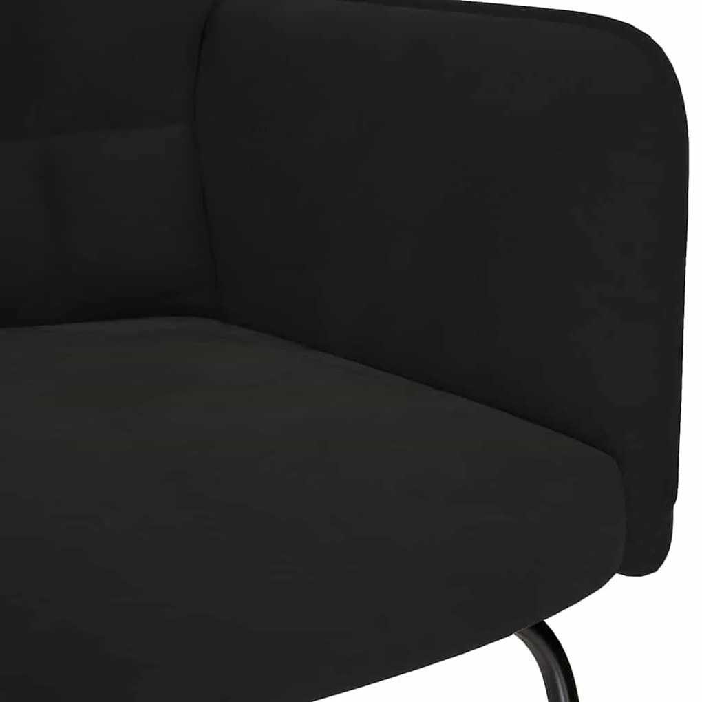 vidaXL Πολυθρόνα Κουνιστή Μαύρη Βελούδινη