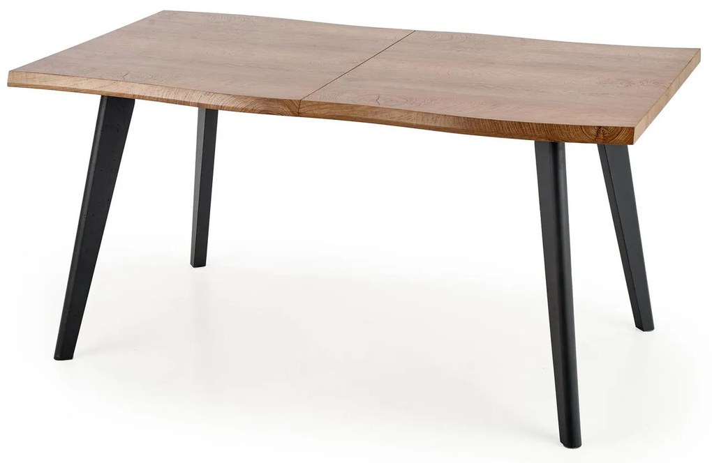 Jackson Ανοιγόμενη Τραπεζαρία Καφέ / Μαύρο 150-210x90x75