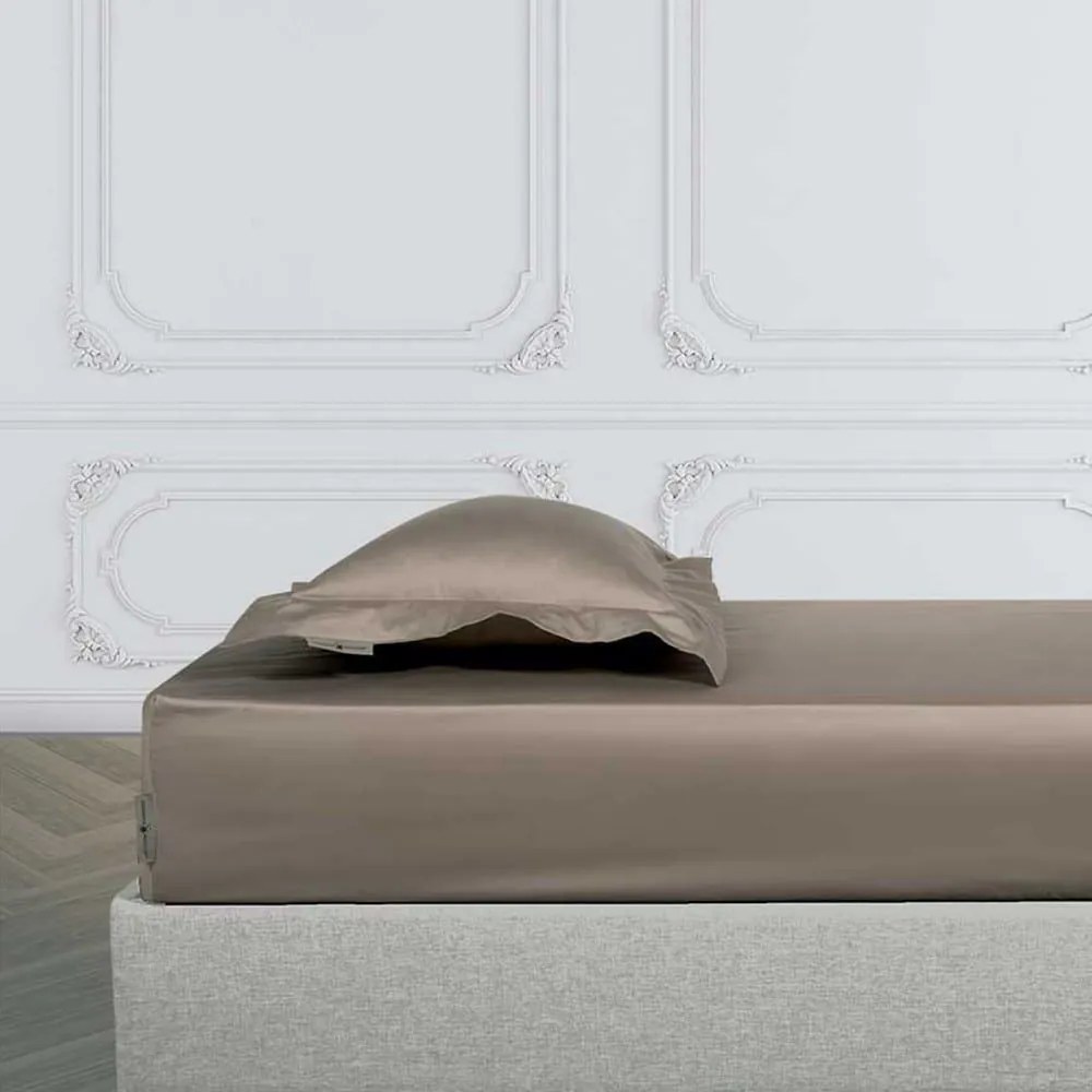 Σεντόνι 2258 Με Λάστιχο Taupe Greenwich Polo Club King Size 180x235cm 100% Cotton Satin